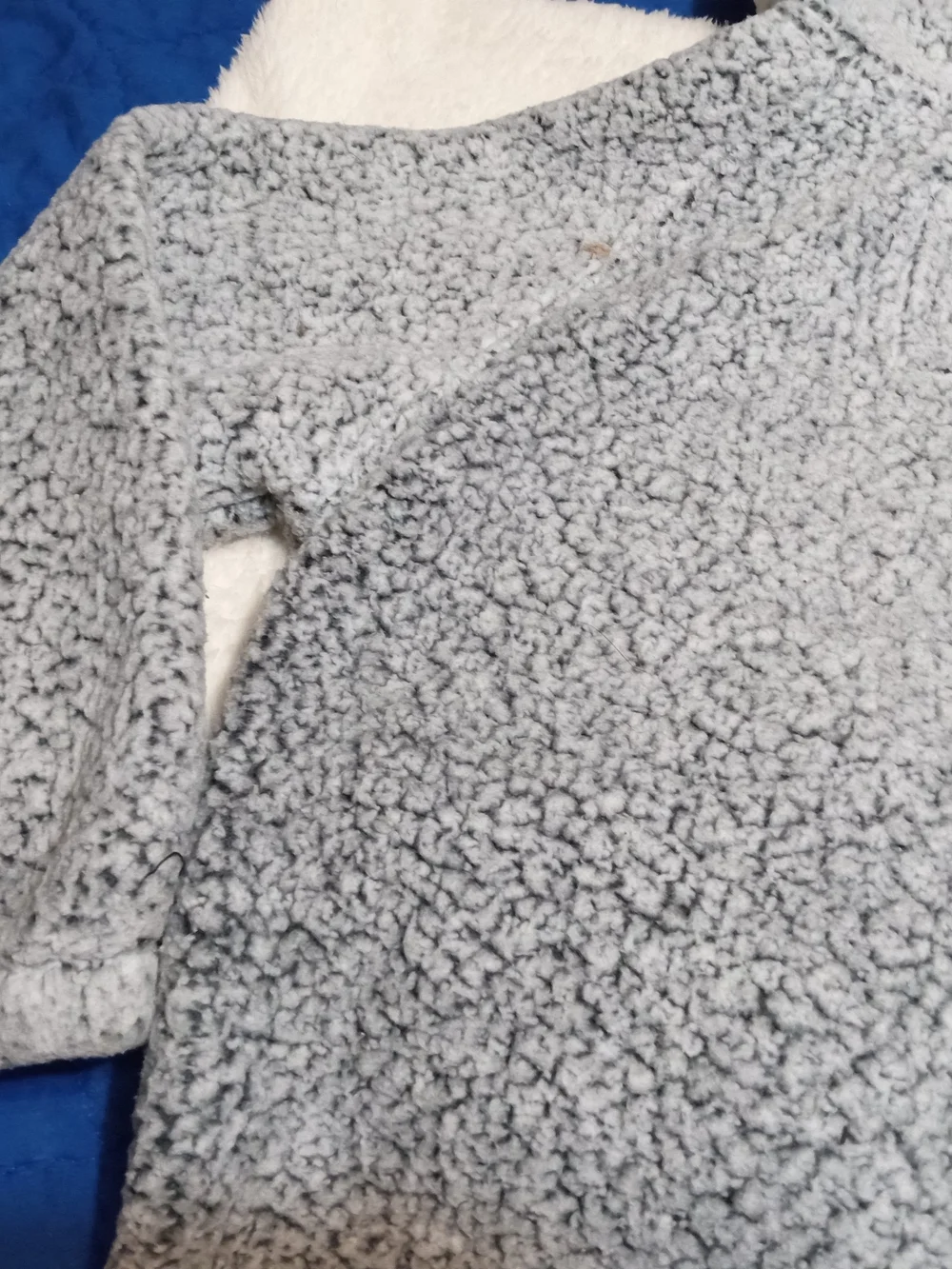 Justice Gray Sherpa Jacket with Hot Pink Accents
